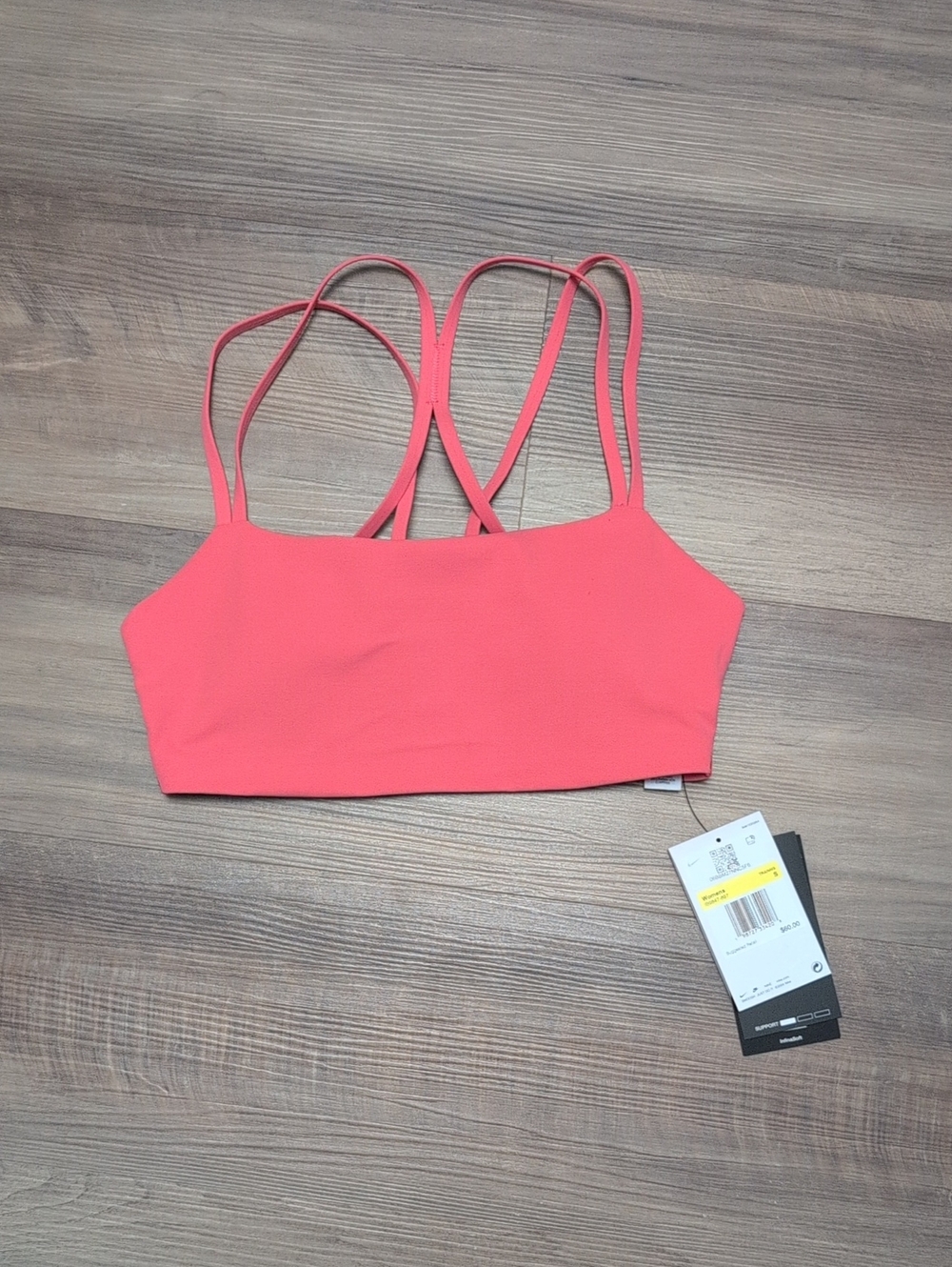 Nike Zenvy Sports Bra Sea Coral Women's Size S, NWT
